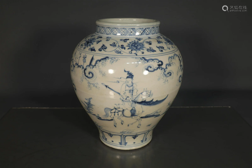 A Wonderful Blue And White Character Story Pot