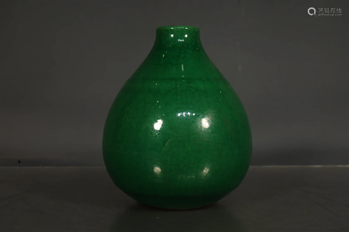 A Fine Melon Peel Green Bottle