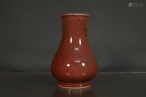 A Gorgeous Ji-Red Glazed Vase