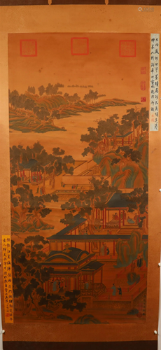 A Wonderful Pavilions and Pagodas Character& Story Silk ...