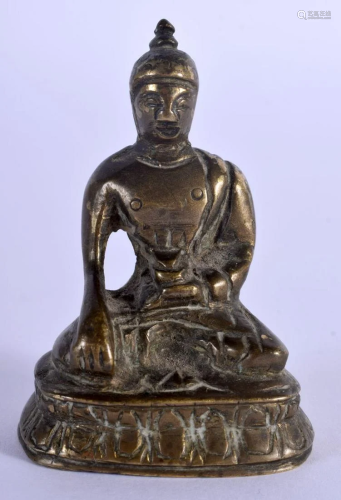 A SMALL 18TH/19TH CENTURY INDIAN SINO TIBETAN BRONZE FIGURE ...