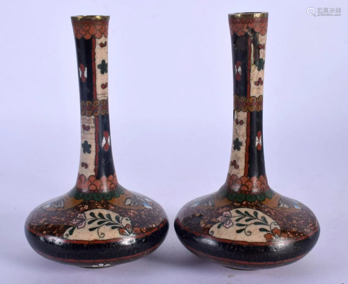 A PAIR OF LATE 19TH CENTURY JAPANESE MEIJI PERIOD CLOISONNE ...