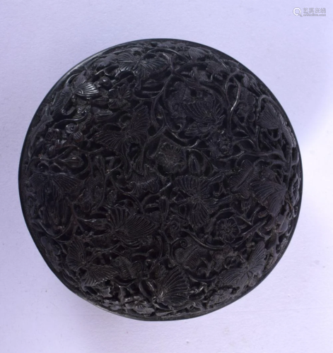 AN EARLY 20TH CENTURY CHINESE BLACK LACQUER BOX AND COVER La...