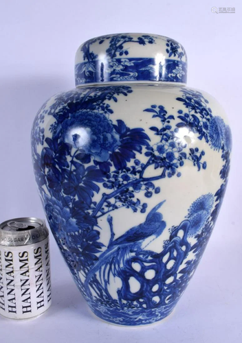 A LARGE 19TH CENTURY JAPANESE MEIJI PERIOD BLUE AND WHITE VA...