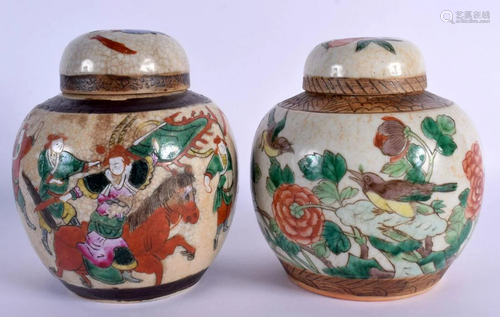 A MATCHED PAIR OF 19TH CENTURY CHINESE FAMILLE VERTE GINGER ...