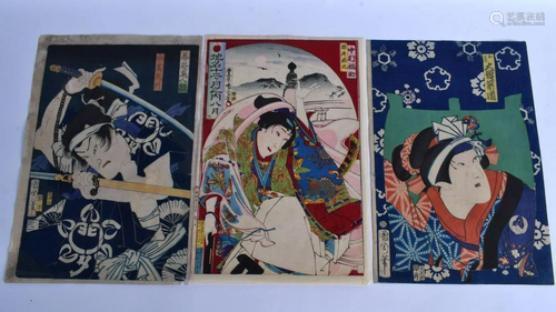 JAPANESE WOODBLOCK RPTINTS. ARTIST KUNICHIKA TOYOHARA (1835-...