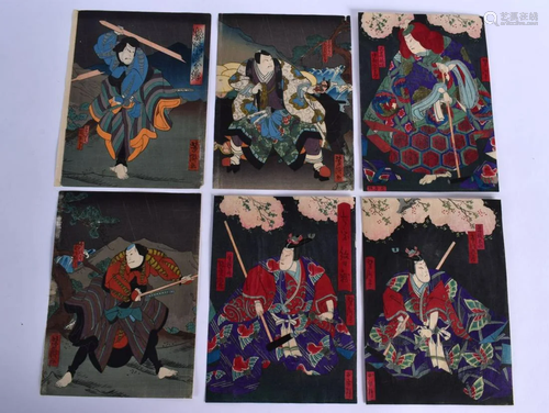 JAPANESE WOODBLOCK PRINTS. ARTIST YOSHITAKI UTAGAWA (1841-18...