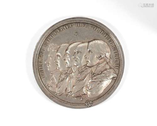 Centenaire du royaume de Prusse (1701 1801). Rare médaille e...