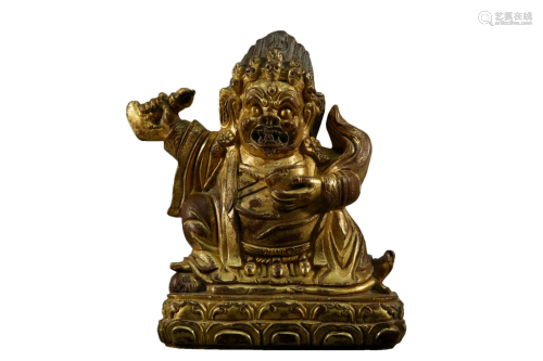 A Gilt-Bronze Figure of Jambhala