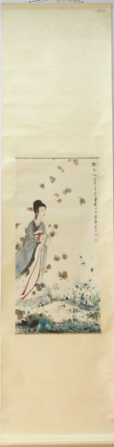 A Chinese Ink Painting Hanging Scroll By Fu Baoshi