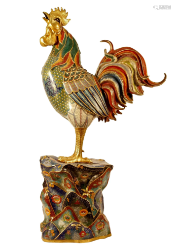 A Cloisonne 'Rooster' Ornament