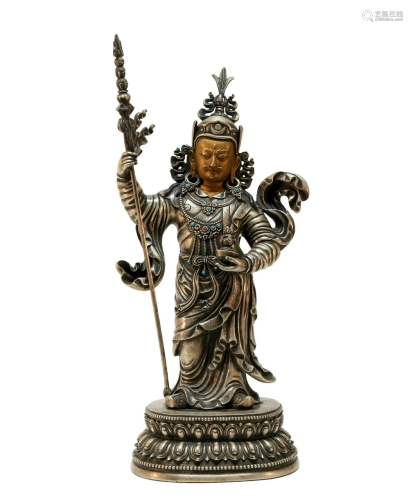 A Fine Gilt-bronze Padmasambhava