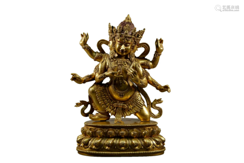 A Gilt-Bronze Figure of Buddha