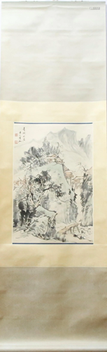 A Chinese Ink Painting Hanging Scroll By Huang Binhong