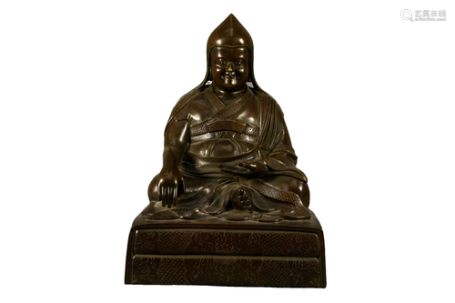 A Gilt-Bronze Figure of Tsongkapa