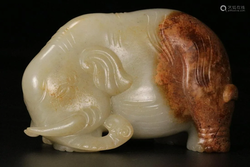 A Hetian Jade Elephant