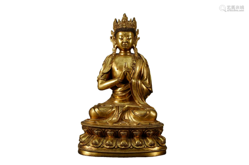 A Gilt-Bronze Figure of Bodhisattva