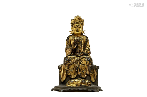 A Shoushan Stone cloisonne Guanyin statue