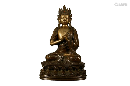 A Gilt-Bronze Figure of Bodhisattva