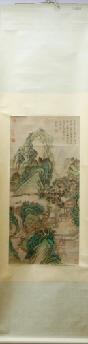 A Chinese Ink Painting Hanging Scroll By Zhao Boju