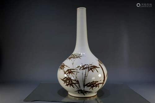 A Superb Korean Underglaze Red â€™Bamboo and Plum' Gall...