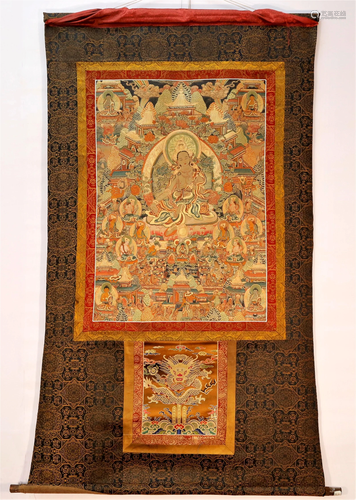 A Supreme Made Tibetan Green Tara Thangka