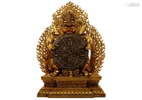 Gilt Bronze Tibetan Buddhist Figure