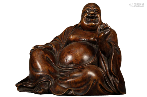 An Eaglewood Figure Of Maitreya