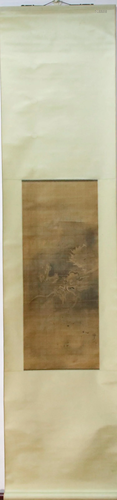 A Chinese Ink Painting Hanging Scroll By Wu Zhen