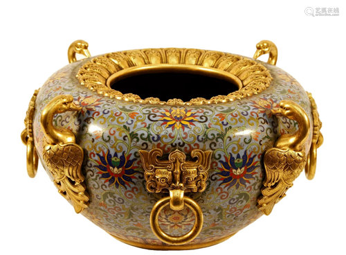 A Cloisonne Brush Pot