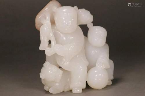 A Hetian Jade 'Boy' Decoration