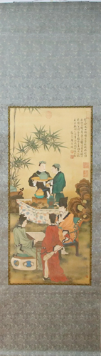 A Chinese Ink Painting Hanging Scroll By Liu Songnian