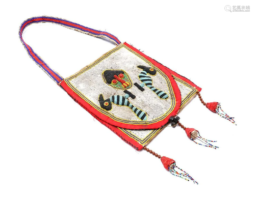 Bead bag, Yoruba, Diviners Bag Apo ifa