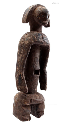 Wooden ceremonial statue of a woman, Mumuye