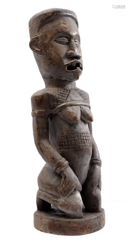 Wooden ceremonial statue, Kuba