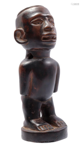 Wooden ceremonial ancestor statue of a man