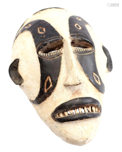 Wooden ceremonial polychrome mask