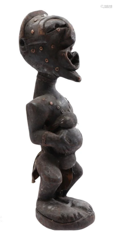 Wooden ceremonial fertility statue