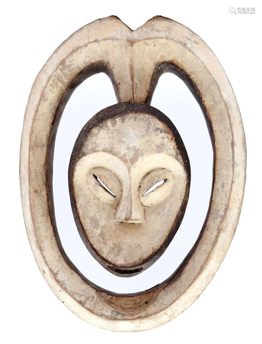 Ceremonial wooden mask, Fang, D R Congo