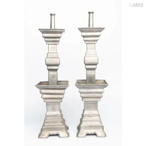 A PAIR OF CANDLE HOLDER, REPUBLIC OF CHINA
