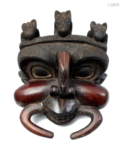 Wooden mask, Cameroon, Bamoon