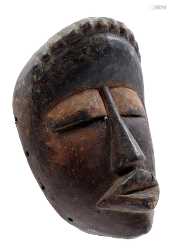 Wooden ceremonial mask, Bassa