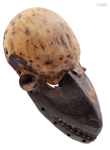 Wooden ceremonial monkey mask, Hemba or Luba