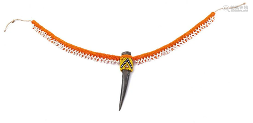 Traditional necklace, decorated with colored beads