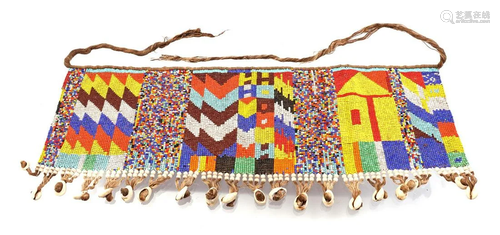 Traditional apron decorated with colored beads