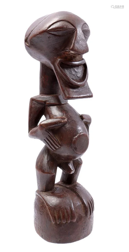 Wooden ceremonial statue, Songey