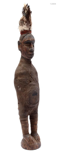 Wooden ceremonial statue, Abdomen Yaka