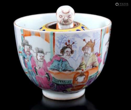 Porcelain bowl with decor of old saints