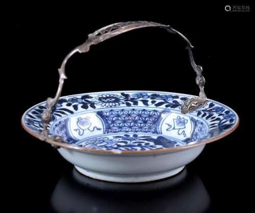 Porcelain bowl with blue and white