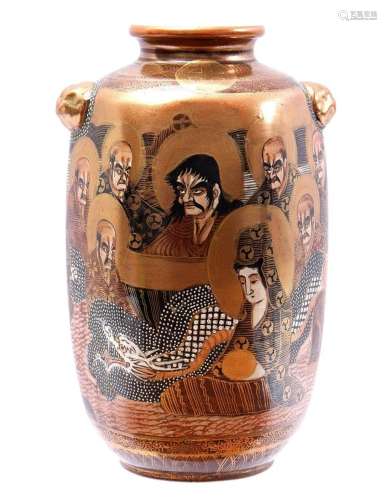 Satsuma vase with rich decor